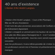 Les 40 ans de l'atelier